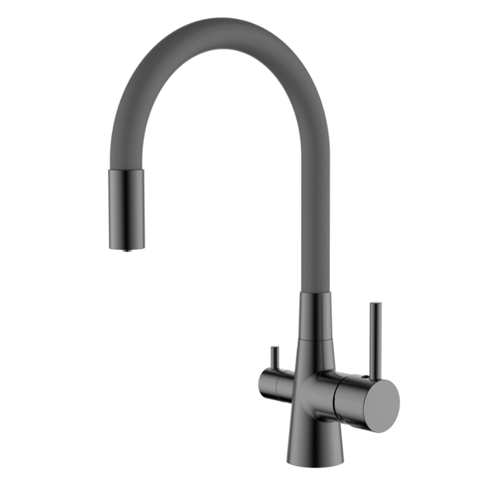 Смеситель для кухни с гибким изливом Ledeme L4955D-12