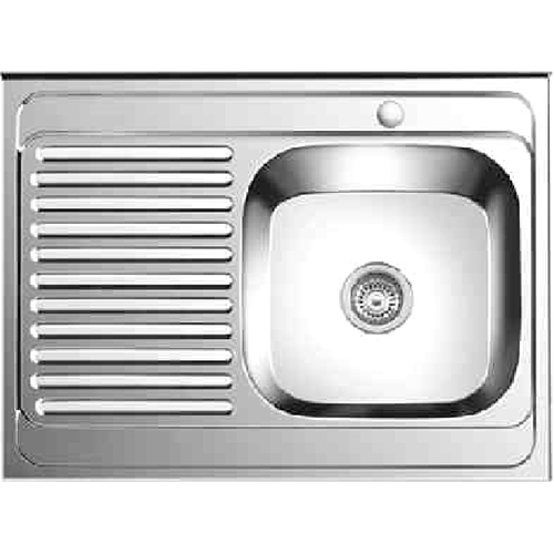 Мойка из нержавеющей стали накладная 60x80 см Ledeme L98060-6R